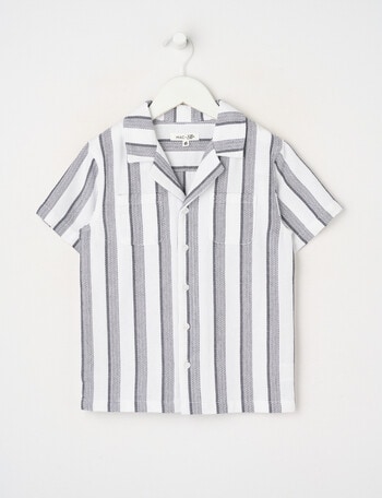 Mac & Ellie Stripe Short Sleeve Shirt, Natural product photo