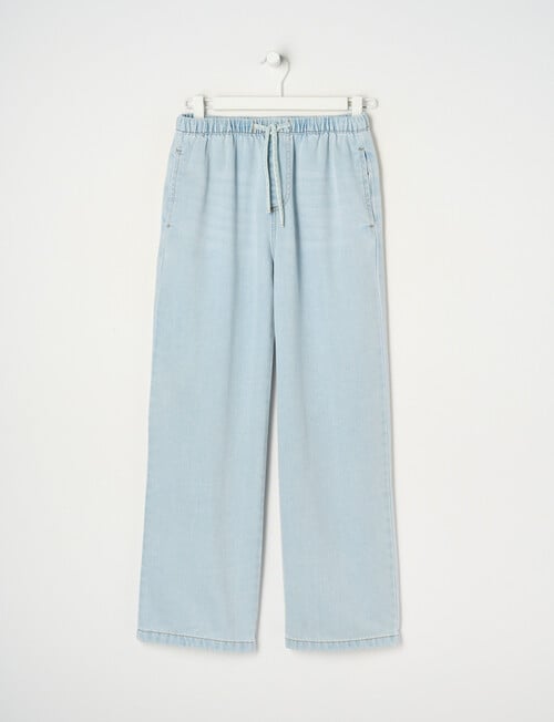 Switch Ella Pull On Wide Leg Jean, Light Blue product photo