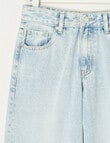 Switch Gia Baggy Split Hem Bows Jean, Light Blue product photo View 03 S