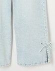 Switch Gia Baggy Split Hem Bows Jean, Light Blue product photo View 04 S