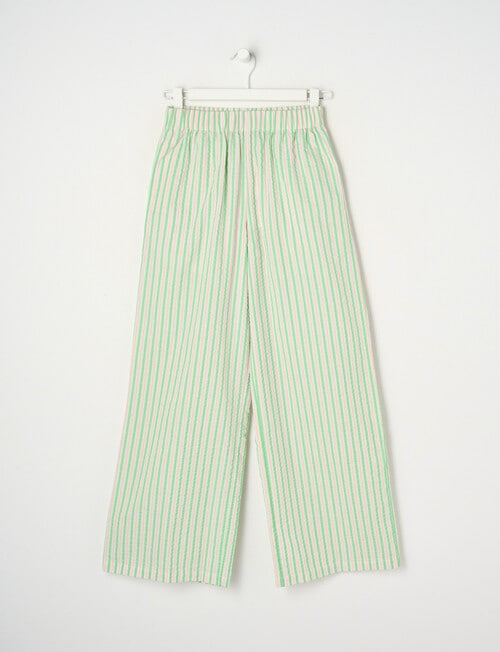 Switch Striped Wide Leg Pants, Light Green product photo