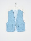 Switch Quilted Vest, Chambray product photo