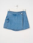Switch Denim Skort Cargo, Mid Blue product photo
