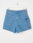 Switch Denim Skort Cargo, Mid Blue product photo View 02 S