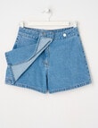 Switch Denim Skort Cargo, Mid Blue product photo View 03 S