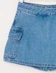 Switch Denim Skort Cargo, Mid Blue product photo View 04 S