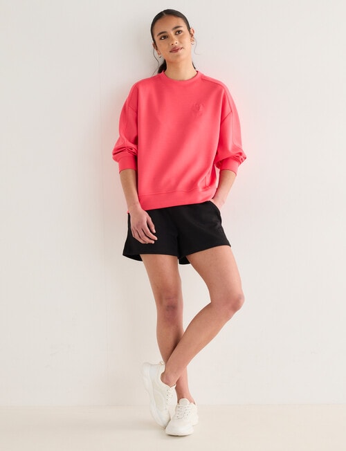 Superfit Premium Crew Sweatshirt, Neon Pink product photo View 03 L