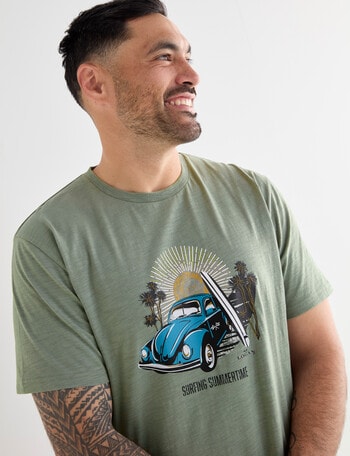 Logan Print Tee, Sage product photo