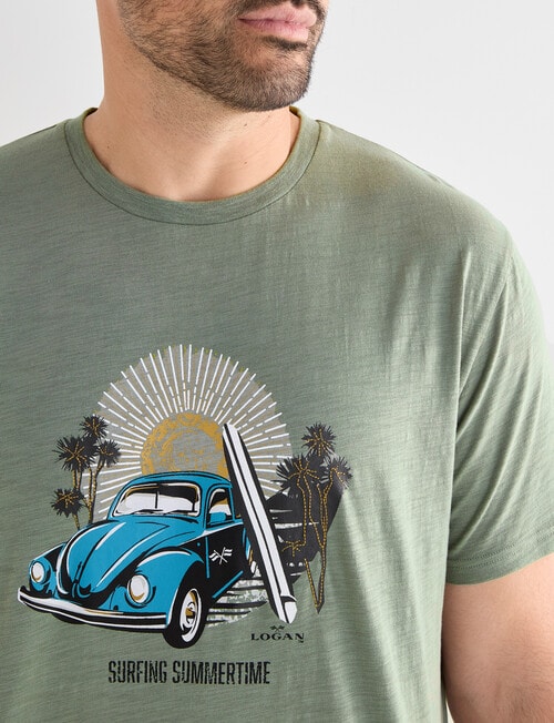 Logan Print Tee, Sage product photo View 04 L