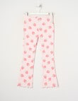 Mac & Ellie Strawberries Rib Flare Leggings, Blush product photo