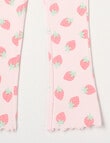 Mac & Ellie Strawberries Rib Flare Leggings, Blush product photo View 02 S