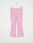 Mac & Ellie Bows Rib Flare Leggings, Candy Pink product photo
