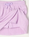 Mac & Ellie Crinkle Knit Skort, Lilac product photo View 02 S
