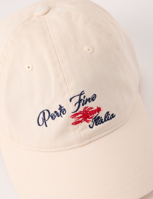 Zest Embroidered Lobster Cap, Ivory product photo View 03 L