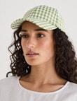 Zest Gingham Printed Cap, Green product photo