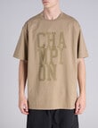 Champion Rochester Capital Graphic Tee, Sand Pepper Khaki product photo