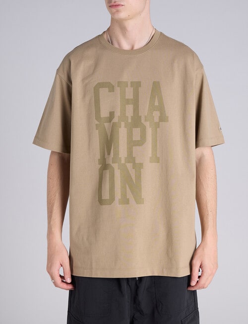 Champion Rochester Capital Graphic Tee, Sand Pepper Khaki product photo