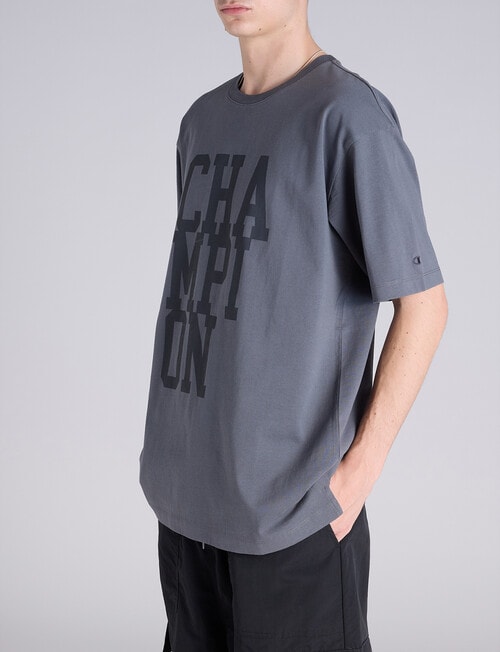 Champion Rochester Capital Graphic Tee, Forged Steel Grey product photo View 02 L