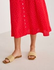 Whistle Polka Dot Flutter Sleeve Tea Dress, Red & White product photo View 06 S
