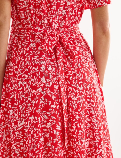 Whistle Flutter Sleeve V-Neck Dress, Festive Ditsy product photo View 04 L