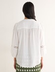 Whistle Lace Work Detail Blouse, Ivory product photo View 02 S