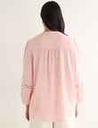 Whistle Lace Work Detail Blouse, Peach product photo View 02 S