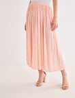 Whistle Pleat Midi Skirt, Peach product photo