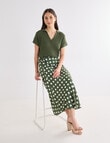 Whistle Polka Dot Slip Skirt, Green product photo View 05 S