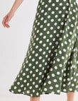 Whistle Polka Dot Empire Dress, Green product photo View 07 S