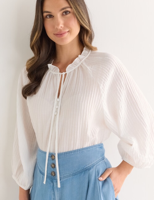 Whistle Bohemian Blouse, Ivory product photo View 04 L