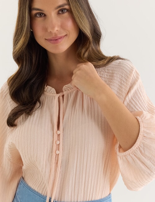 Whistle Bohemian Blouse, Light Peach product photo