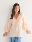 Whistle Bohemian Blouse, Light Peach product photo View 04 S