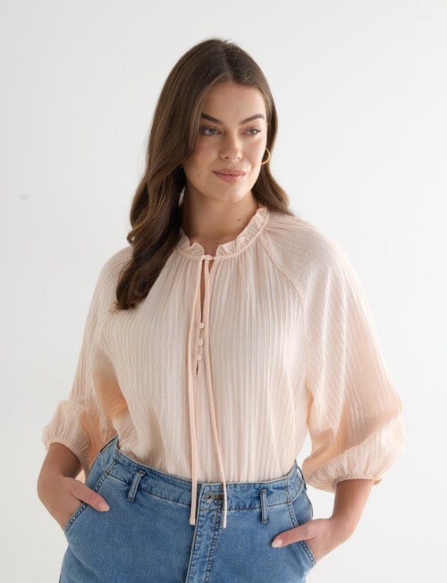 Whistle Bohemian Blouse, Light Peach product photo View 12 L