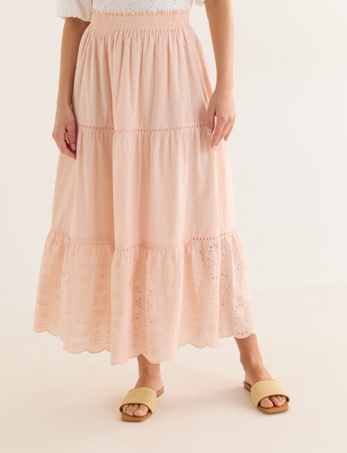 Whistle Boho Skirt, Peach product photo