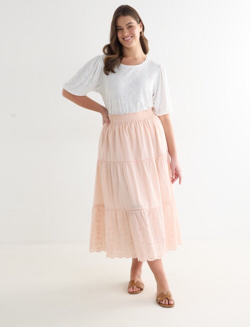 Whistle Boho Skirt, Peach product photo View 13 L