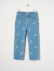 Mac & Ellie Bows Mom Jean, Light Blue product photo