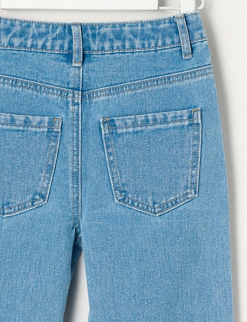 Mac & Ellie Bows Mom Jean, Light Blue product photo View 02 L