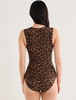 Zest Resort Knot Front Swimsuit, Black & Animal product photo View 02 S