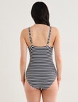 Zest Resort Stripe Molly Swimsuit, Black & White product photo View 02 S