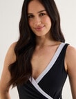 Zest Resort Wrap Suit, Black & White product photo View 05 S