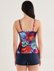 Zest Resort Paradise Floral Sally Tankini, Blue product photo View 02 S