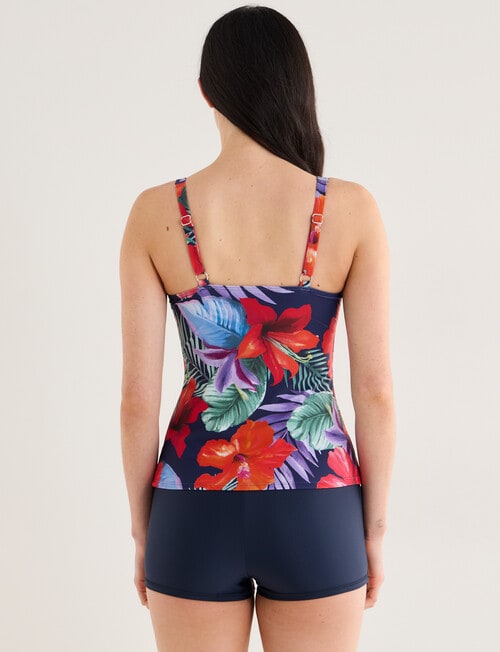 Zest Resort Paradise Floral Sally Tankini, Blue product photo View 02 L