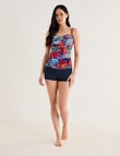 Zest Resort Paradise Floral Sally Tankini, Blue product photo View 03 S