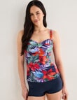 Zest Resort Paradise Floral Sally Tankini, Blue product photo View 04 S