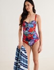 Zest Resort Paradise Floral Molly Swimsuit, Blue product photo