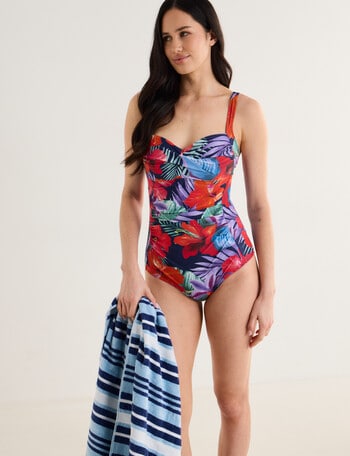 Zest Resort Paradise Floral Molly Swimsuit, Blue product photo