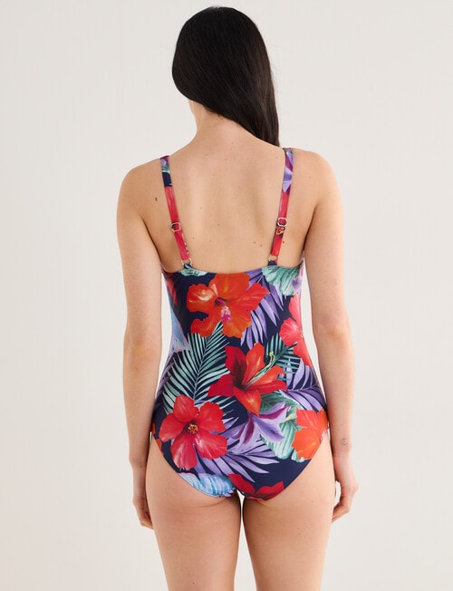 Zest Resort Paradise Floral Molly Swimsuit, Blue product photo View 02 L