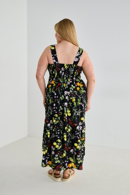 Studio Curve Printed Sundress, Citrus Fruits product photo View 02 L
