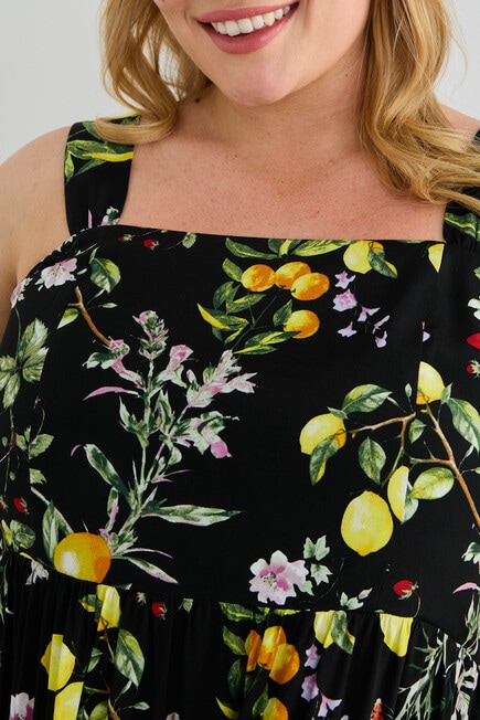 Studio Curve Printed Sundress, Citrus Fruits product photo View 05 L