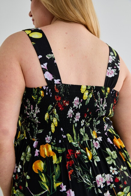 Studio Curve Printed Sundress, Citrus Fruits product photo View 06 L